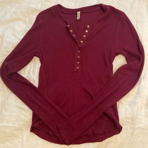 Free People maroon long sleeve
